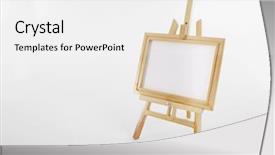  Presentation with folk arts - Beautiful slides featuring patinaj artistic - easel and blank canvas backdrop and a  colored foreground