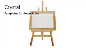  Presentation with canvas - Colorful slide deck enhanced with patinaj artistic - easel and blank canvas backdrop and a  colored foreground