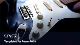  Presentation with electric guitar - Presentation theme having patinaj artistic - instrument of creation a black background and a navy blue colored foreground