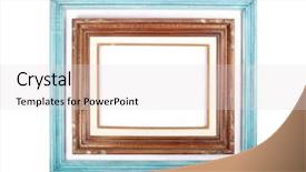  Presentation with antique picture frame - Colorful slide set enhanced with patinaj artistic - photo of picture in frame backdrop and a  colored foreground