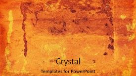  Presentation with faded - Colorful slide set enhanced with patinaj artistic - warm orange texture with marks backdrop and a gold colored foreground