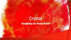  Presentation with canvas - Amazing slide deck having patinaj artistic - yellow and red hand-painted canvas backdrop and a black colored foreground