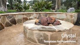  Presentation with new babie - Slides with patio chairs - lounge area in a new background and a coral colored foreground