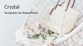 Presentation with summer flowers - Amazing PPT layouts having patio chairs - summer hygge scene with hammock backdrop and a white colored foreground
