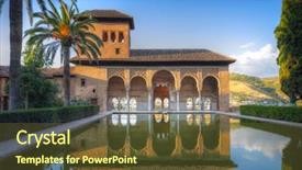  Presentation with granada - Slides featuring patio with pool granada spain background and a tawny brown colored foreground