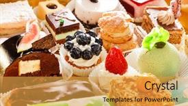  Presentation with pastries - PPT theme with patisserie - different pastries background and a yellow colored foreground