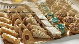  Presentation with moroccan - Audience pleasing slide deck consisting of patisserie - dish with fresh baked moroccan backdrop and a coral colored foreground