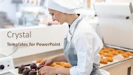  Presentation with patissier - PPT layouts with patissier-working-on-little-chocolate background and a lemonade colored foreground