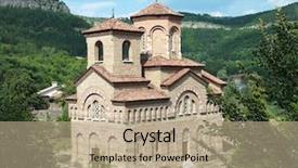  Presentation with church - Theme featuring patriarch - church of st demetrius background and a coral colored foreground