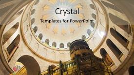  Presentation with jerusalem - Presentation having patriarch - dome in the church background and a coral colored foreground