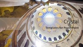  Presentation with jerusalem - Beautiful presentation theme featuring patriarch - dome in the church backdrop and a mint green colored foreground