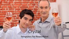  Presentation with two men climbing - Presentation design consisting of patriarch - two men drinking rose background and a lemonade colored foreground