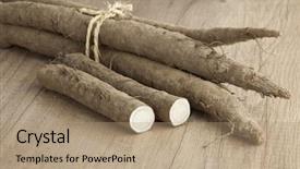  Presentation with bunch - Theme having patrimoin - bunch of fresh whole background and a coral colored foreground