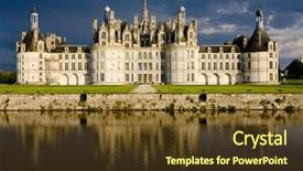  Presentation with france - PPT theme having patrimoin - chambord castle loire-et-cher centre france background and a tawny brown colored foreground