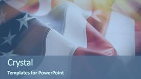  Presentation with patriotic - Audience pleasing theme consisting of patriotic - american flag background with sunlight backdrop and a ocean colored foreground