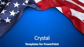 Presentation with american flag - Amazing slide set having patriotic - american flag on blue background backdrop and a dark gray colored foreground