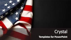  Presentation with patriotic - Cool new theme with patriotic - american flag on dark background backdrop and a black colored foreground