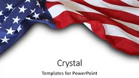  Presentation with american flag and eagle - PPT layouts enhanced with patriotic - closeup of american flag background and a white colored foreground
