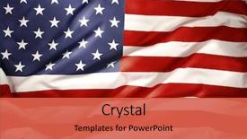  Presentation with grave marker american flag - Amazing presentation theme having patriotic - closeup of ruffled american flag backdrop and a red colored foreground