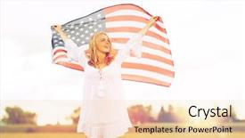  Presentation with young happy people smiling - Presentation theme featuring patriotic - country patriotism independence day background and a lemonade colored foreground