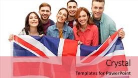  Presentation with patriotic - PPT layouts having patriotic - patriotism citizenship and friendship concept background and a coral colored foreground