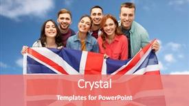  Presentation with patriotic - Slide deck featuring patriotic - patriotism citizenship and friendship concept background and a coral colored foreground