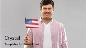  Presentation with modern medicine cardiology concept mixed - Slide deck having patriotic - patriotism citizenship and national concept background and a soft green colored foreground