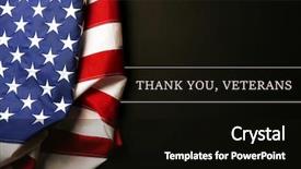  Presentation with patriotic - PPT theme consisting of patriotic - text thank a you veterans background and a black colored foreground