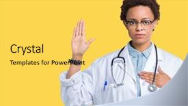  Presentation with doctor african - Theme featuring patriotic - young african american doctor woman background and a yellow colored foreground