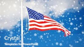  Presentation with patriotic - Audience pleasing presentation theme consisting of patriotic christmas - picture of the american flag backdrop and a teal colored foreground