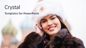  Presentation with beauty beautiful autumn in japanese - Presentation design featuring patriotic christmas - russian beauty portrait background and a  colored foreground