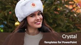  Presentation with beauty beautiful autumn in japanese - Cool new PPT theme with patriotic christmas - russian beauty portrait backdrop and a tawny brown colored foreground