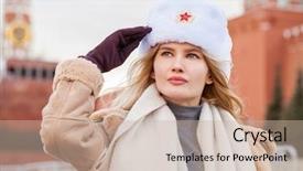  Presentation with beauty beautiful autumn in japanese - Colorful PPT theme enhanced with patriotic christmas - russian beauty portrait backdrop and a soft green colored foreground