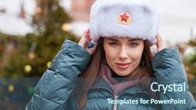  Presentation with beauty beautiful autumn in japanese - Slide deck featuring patriotic christmas - russian beauty portrait background and a ocean colored foreground