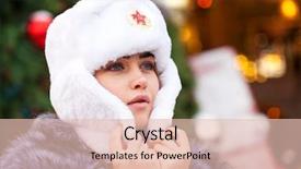  Presentation with beautiful young girl red - Slide deck with patriotic christmas - russian beauty portrait background and a lemonade colored foreground