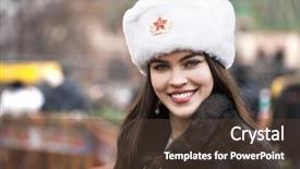  Presentation with beauty beautiful autumn in japanese - Colorful PPT theme enhanced with patriotic christmas - russian beauty portrait backdrop and a tawny brown colored foreground