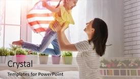  Presentation with patriotic usa - Slides having patriotic holiday happy family mother background and a mint green colored foreground