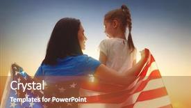  Presentation with patriotic usa - Amazing PPT theme having patriotic holiday happy family mother backdrop and a red colored foreground
