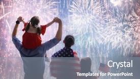  Presentation with patriotic usa - Presentation with patriotic holiday happy family parents background and a mint green colored foreground