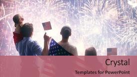  Presentation with happy holiday - PPT layouts featuring patriotic holiday happy family parents background and a coral colored foreground