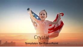  Presentation with patriotic usa - Slides consisting of patriotic-holiday-happy-kid-cute background and a coral colored foreground
