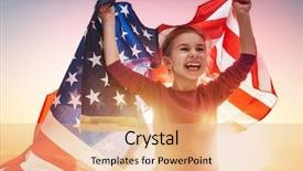  Presentation with 4th july - Amazing PPT layouts having patriotic holiday happy kid cute backdrop and a coral colored foreground