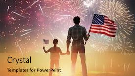  Presentation with 4th july - Audience pleasing presentation consisting of patriotic holiday happy kid cute backdrop and a yellow colored foreground