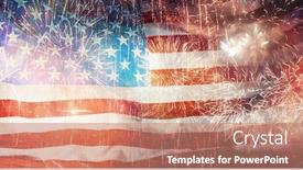  Presentation with patriotic usa - PPT theme with patriotic-holiday-the-usa background and a coral colored foreground