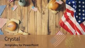  Presentation with patriotic usa - Cool new presentation theme with patriotic holiday usa are celebrate backdrop and a coral colored foreground