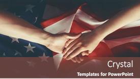  Presentation with patriotic usa - PPT layouts with patriotic-holidays-the-usa background and a red colored foreground