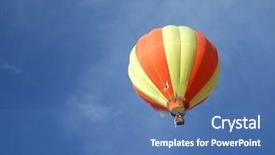  Presentation with animated hot air balloon - Presentation theme enhanced with patriotic malaysia - single hot air balloon background and a teal colored foreground