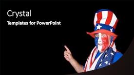  Presentation with patriotic - Presentation design with patriotic-man-happily-celebrating background and a black colored foreground