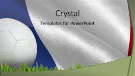  Presentation with growing - Colorful slide deck enhanced with patriotic plant - grass growing outdoors against digitally backdrop and a light gray colored foreground