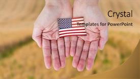  Presentation with rural india paddy field green - Beautiful PPT theme featuring patriotic plant - hands showing against rural fields backdrop and a  colored foreground